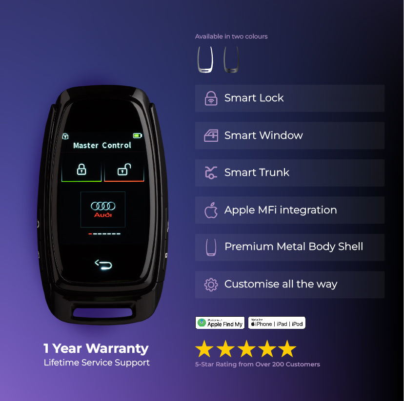 Slate Smart Car Key | UHD Touchscreen, Keyless Entry, Anti Theft | Compatible with all cars