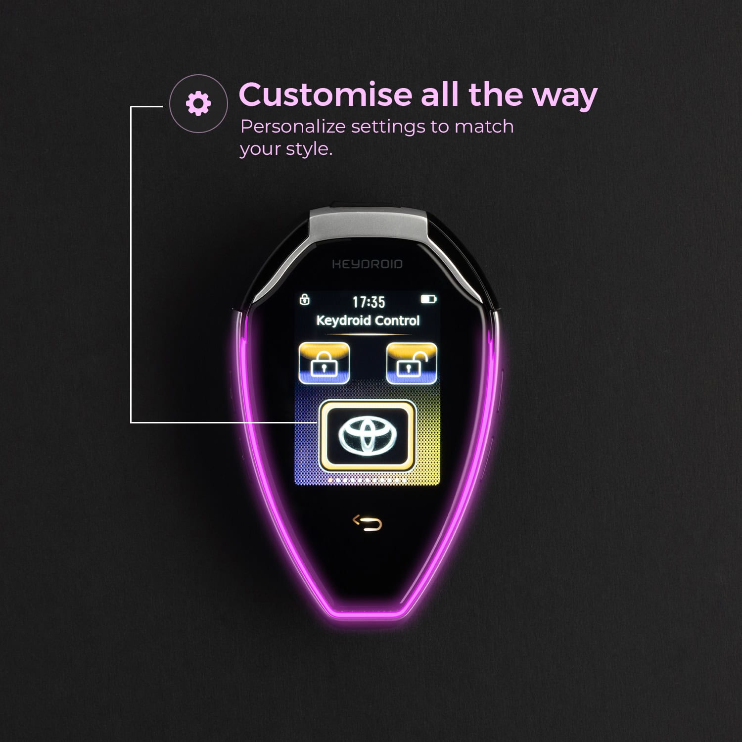 Jarvis (World's 1st 6 button key) | Smart Remote Car Key with Touchscreen, Lightweight | 2 Years Warranty