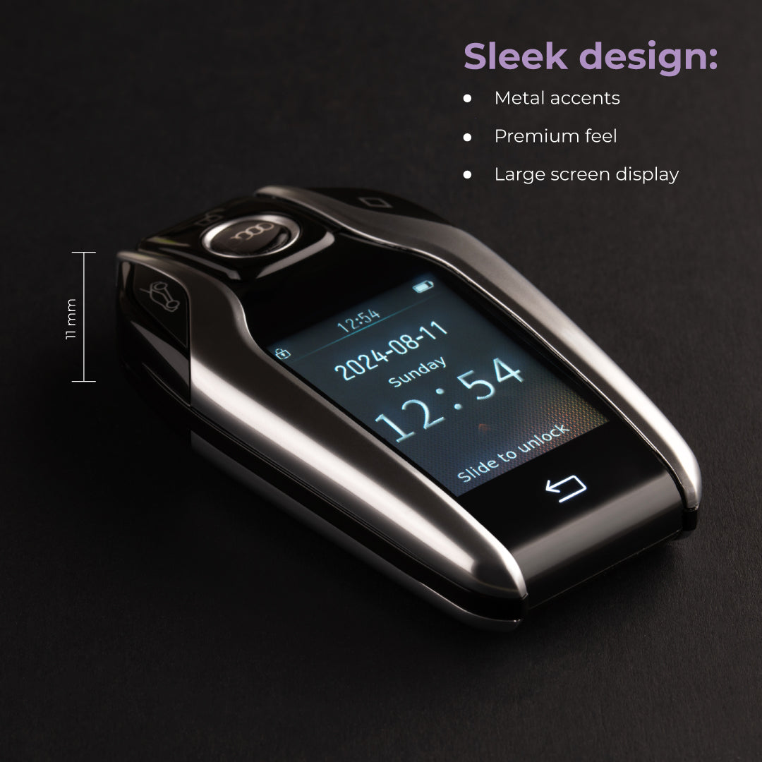 Tron 2.0 (with Alcohol Detection) | Smart Remote Car Key with Touchscreen, Lightweight | 1 Year Warranty
