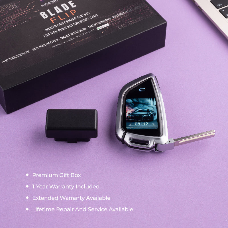 Blade Flip Smart Car Key | UHD Touchscreen, Keyless Entry, Anti Theft | Flip Smart Key | Compatible with all cars