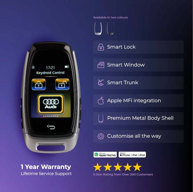 Slate Smart Car Key | UHD Touchscreen, Keyless Entry, Anti Theft | Compatible with all cars