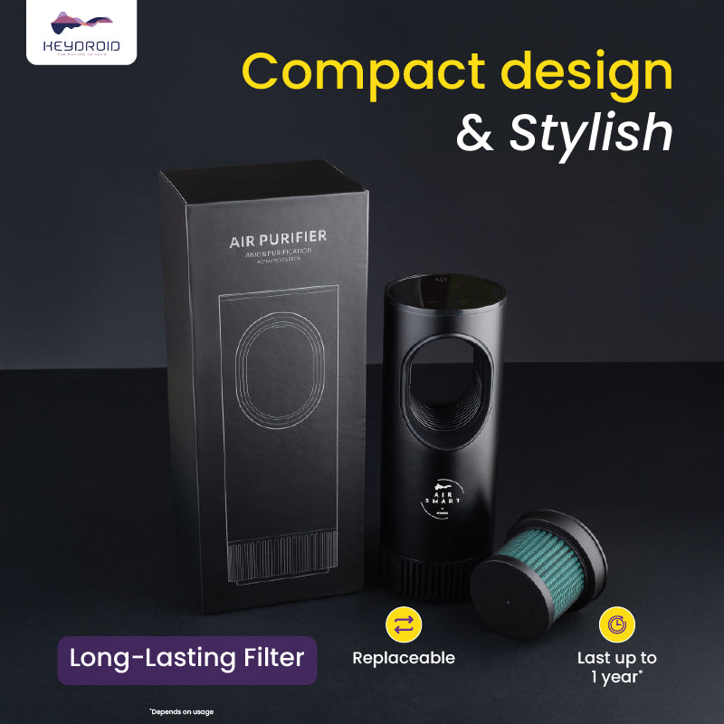 Keydroid Air Smart Car Air Purifier |  HEPA H12 Filter | UV protection